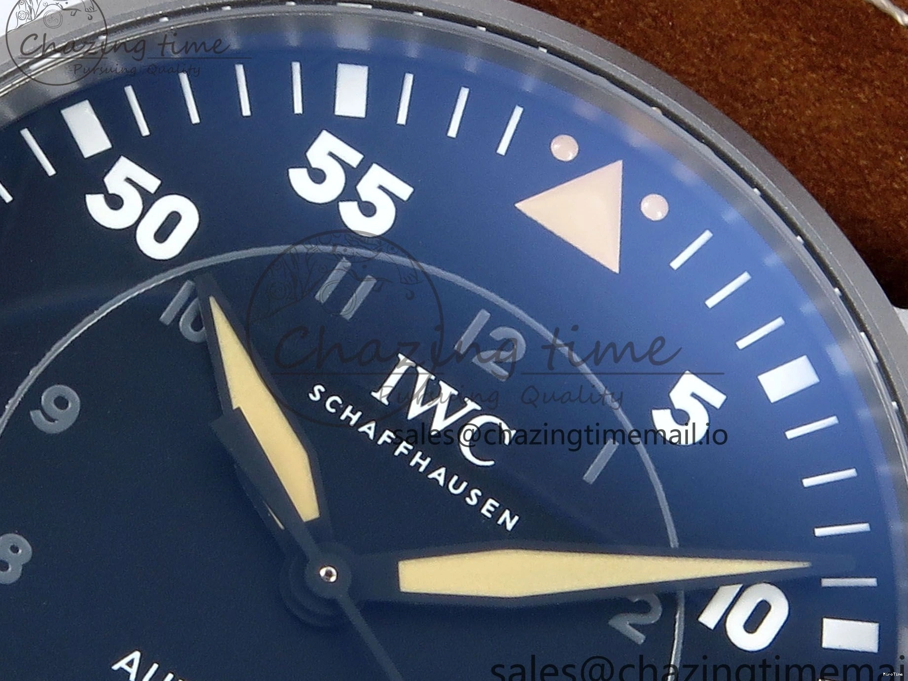 MIROTIME 0415 Big Pilot IW329701 M+F 1:1 Best Edition Black Dial on Brown Leather Strap MY RelaxedFit 7005